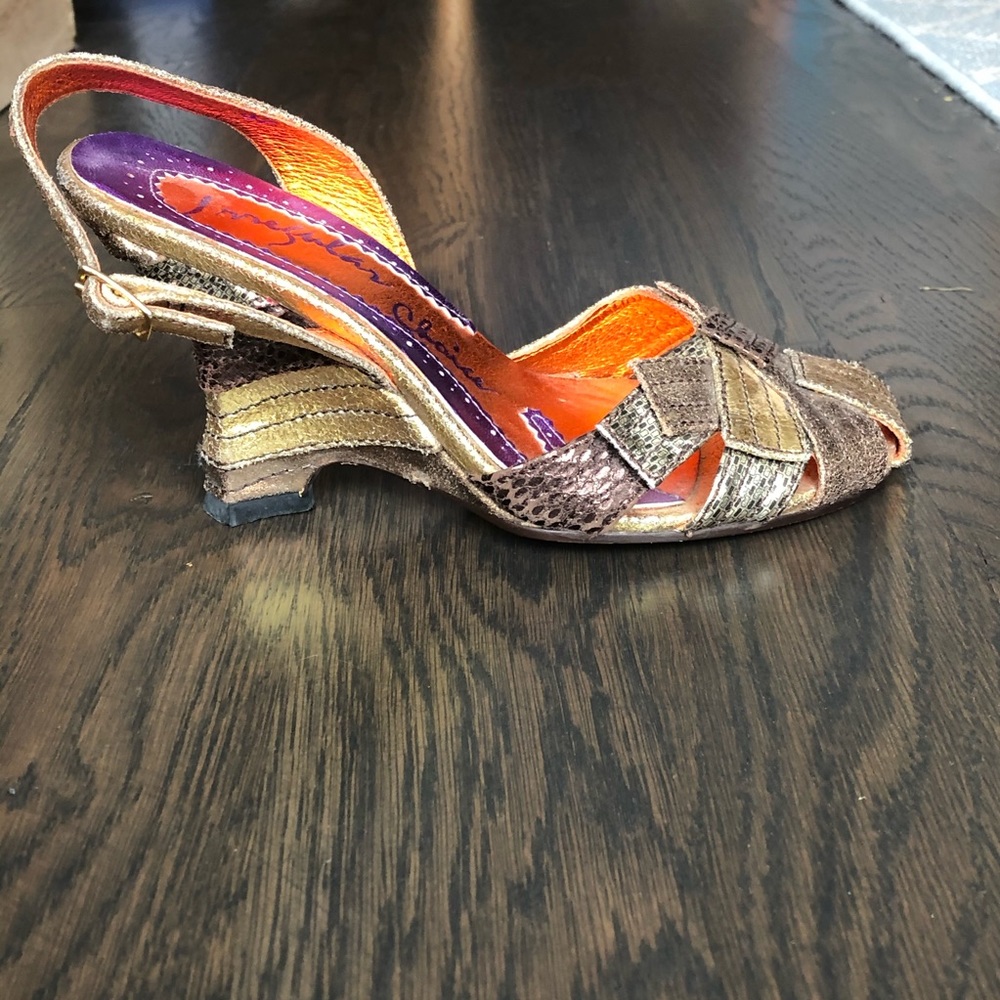 Irregular Choice Metallic Platform Wedges